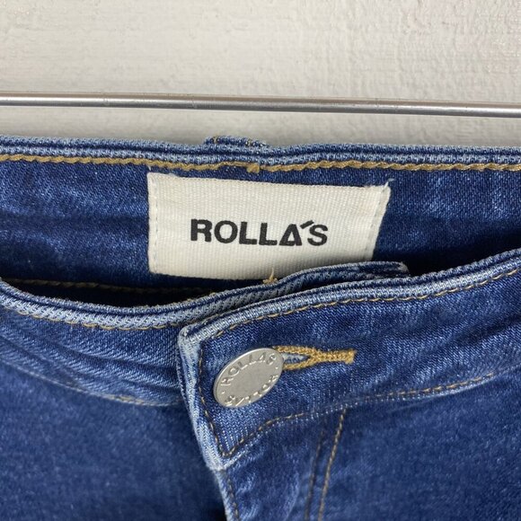 Rolla's Eastcoast Ankle Jeans 30 Womens High Rise Super Skinny Blue Stretch - Picture 2 of 9